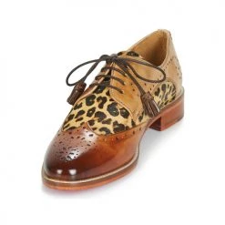 Chaussures Femme Derbies Melvin & Hamilton BETTY-4 Marron / Léopard -Derbies Soldes 11092252 500 C