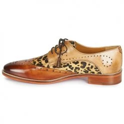 Chaussures Femme Derbies Melvin & Hamilton BETTY-4 Marron / Léopard -Derbies Soldes 11092252 500 D