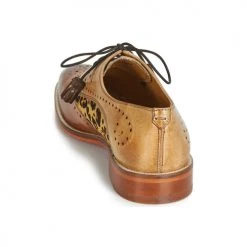 Chaussures Femme Derbies Melvin & Hamilton BETTY-4 Marron / Léopard -Derbies Soldes 11092252 500 E