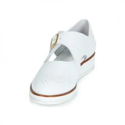 Chaussures Femme Derbies Regard RIXALO V1 NAPPA BLANC Blanc -Derbies Soldes 11740630 500 C