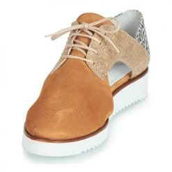 Chaussures Femme Derbies Regard RIXULO V3 VEL CAMEL Marron -Derbies Soldes 11740638 500 C