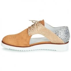 Chaussures Femme Derbies Regard RIXULO V3 VEL CAMEL Marron -Derbies Soldes 11740638 500 D