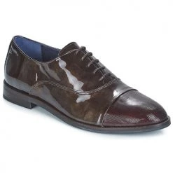 Chaussures Femme Derbies Dorking RAQUEL MARRON