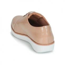 Chaussures Femme Derbies FitFlop DERBY CRINKLE PATENT Taupe -Derbies Soldes 14977035 500 E