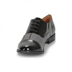 Chaussures Femme Derbies Moony Mood FEZILLA Noir / Gris -Derbies Soldes 15533983 500 C