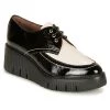 Chaussures Femme Derbies Wonders E6204-LACK-NEGRO-MILK Noir / Blanc