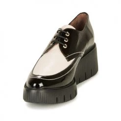 Chaussures Femme Derbies Wonders E6204-LACK-NEGRO-MILK Noir / Blanc -Derbies Soldes 15558634 500 C