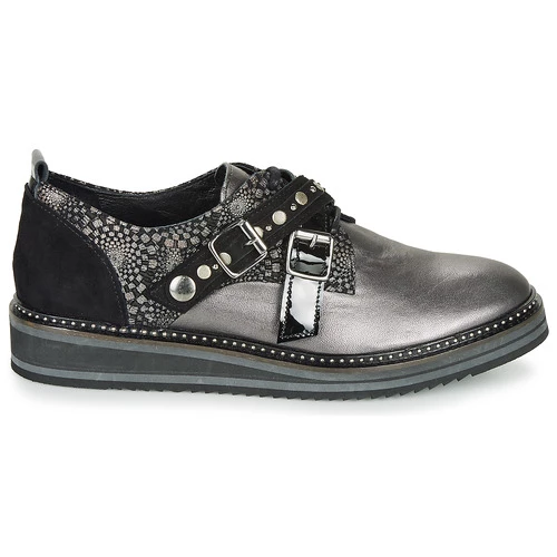 Chaussures Femme Derbies Regard ROCTALOU V1 MET Gris 2 Chaussures Femme Derbies Regard ROCTALOU V1 MET Gris – Image 2