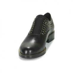 Chaussures Femme Derbies Geox D BROGUE S Noir / Doré -Derbies Soldes 16397399 500 C