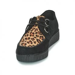Chaussures Derbies TUK LOW FLEX ROUND TOE CREEPER Noir / Leopard -Derbies Soldes 16609525 500 C