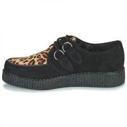 Chaussures Derbies TUK LOW FLEX ROUND TOE CREEPER Noir / Leopard -Derbies Soldes 16609525 500 D