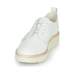 Chaussures Femme Derbies Clarks TRACE WALK Blanc -Derbies Soldes 16644939 500 C