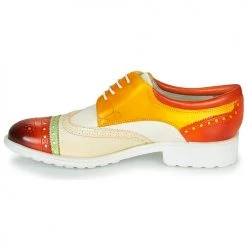 Chaussures Femme Derbies Melvin & Hamilton AMELIE 85 Blanc / Jaune / Marron -Derbies Soldes 16721424 500 D