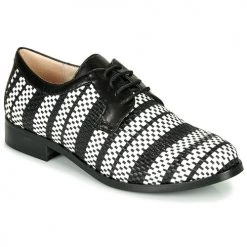 Chaussures Femme Derbies Fericelli MILEYNE Noir et blanc