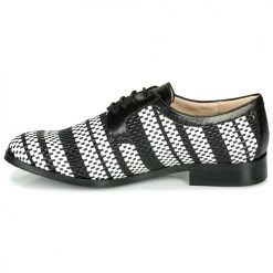 Chaussures Femme Derbies Fericelli MILEYNE Noir et blanc -Derbies Soldes 16866290 500 D
