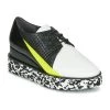 Chaussures Femme Derbies United nude SPARK DERBY Noir / Blanc / Jaune