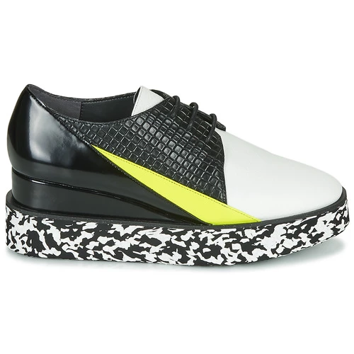 Chaussures Femme Derbies United nude SPARK DERBY Noir / Blanc / Jaune 2 Chaussures Femme Derbies United nude SPARK DERBY Noir / Blanc / Jaune – Image 2