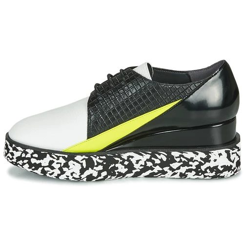 Chaussures Femme Derbies United nude SPARK DERBY Noir / Blanc / Jaune 4 Chaussures Femme Derbies United nude SPARK DERBY Noir / Blanc / Jaune – Image 4
