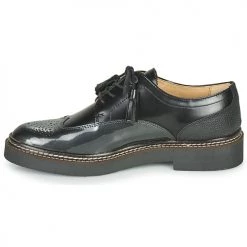 Chaussures Femme Derbies Kickers OXANYBY Noir Argent -Derbies Soldes 17684226 500 D