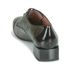 Chaussures Femme Derbies Hispanitas ANETO Argenté / Noir -Derbies Soldes 17916056 500 E