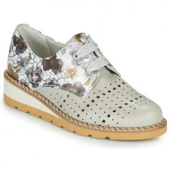 Chaussures Femme Derbies Dorking TETRIS Gris