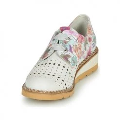 Chaussures Femme Derbies Dorking TETRIS Blanc / Multicolore -Derbies Soldes 18647864 500 C