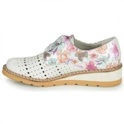 Chaussures Femme Derbies Dorking TETRIS Blanc / Multicolore -Derbies Soldes 18647864 500 D