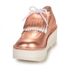 Chaussures Femme Derbies Kickers KICKOUCLASS Rose / Metal -Derbies Soldes 18722492 500 C