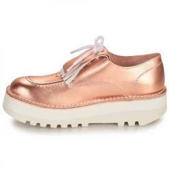 Chaussures Femme Derbies Kickers KICKOUCLASS Rose / Metal -Derbies Soldes 18722492 500 D