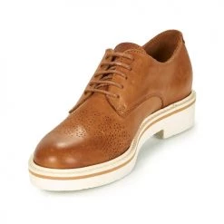 Chaussures Femme Derbies Kickers OXFORK Camel -Derbies Soldes 18722499 500 C