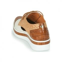Chaussures Femme Derbies Mam'Zelle KIGALI Blanc / Marron -Derbies Soldes 18801466 500 E