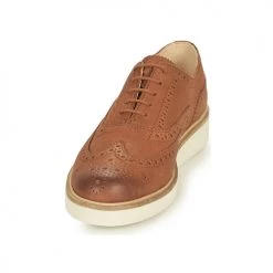 Chaussures Femme Derbies Clarks BAILLE BROGUE Camel -Derbies Soldes 18858106 500 C