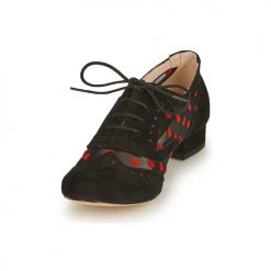 Chaussures Femme Derbies & Richelieu Fericelli ABIAJE Noir / rouge -Derbies Soldes 18946094 500 C
