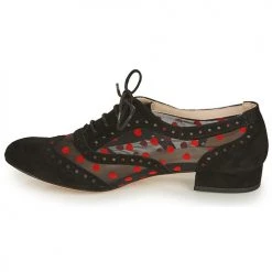 Chaussures Femme Derbies & Richelieu Fericelli ABIAJE Noir / rouge -Derbies Soldes 18946094 500 D