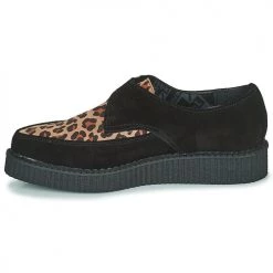 Chaussures Derbies TUK POINTED CREEPER MONK BUCKLE Noir / Leopard -Derbies Soldes 19824298 500 D