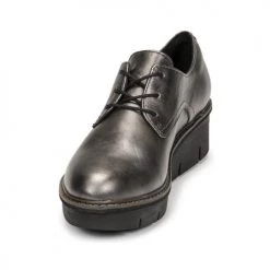 Chaussures Femme Derbies Clarks AIRABELL TYE Argenté -Derbies Soldes 20203486 500 C