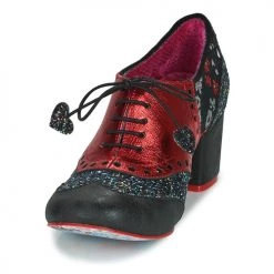 Chaussures Femme Richelieu Irregular Choice CLARA BOW Noir / Rouge -Derbies Soldes 21420882 500 C