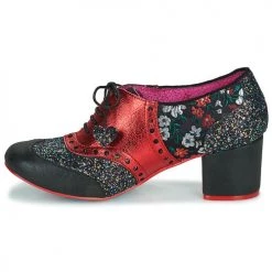Chaussures Femme Richelieu Irregular Choice CLARA BOW Noir / Rouge -Derbies Soldes 21420882 500 D