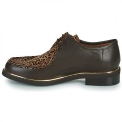 Chaussures Femme Derbies Les Tropéziennes par M Belarbi MOLLY HOOLAT/LEOPARD -Derbies Soldes 22369968 500 D