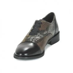 Chaussures Femme Derbies Lollipops YTON DERBY Noir / Bronze -Derbies Soldes 3683086 500 C