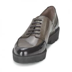 Chaussures Femme Derbies Wonders CAMMA Noir / Gris -Derbies Soldes 397817 500 C