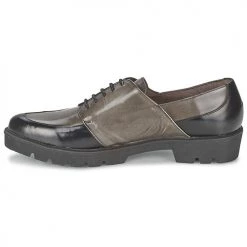Chaussures Femme Derbies Wonders CAMMA Noir / Gris -Derbies Soldes 397817 500 D