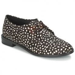 Chaussures Femme Derbies F-Troupe Bow Polka BLACK/WHITE