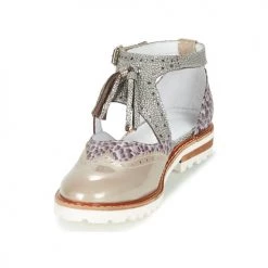 Chaussures Femme Derbies Regard ROAXO Beige / Argenté -Derbies Soldes 4777685 500 C