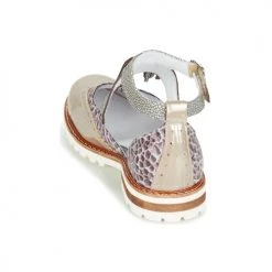 Chaussures Femme Derbies Regard ROAXO Beige / Argenté -Derbies Soldes 4777685 500 E