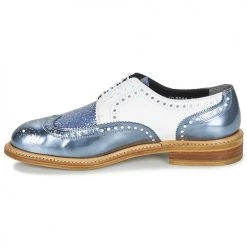 Chaussures Femme Derbies Robert Clergerie ROELTM Bleu Metalisé / Blanc -Derbies Soldes 4923236 500 D