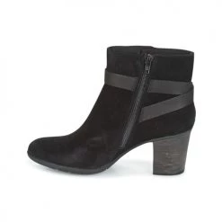 Chaussures Femme Derbies Clarks ENFIELD SARI Black suede -Derbies Soldes 6003340 500 D