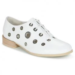 Chaussures Femme Derbies Café Noir IVET Blanc