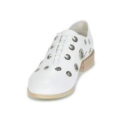 Chaussures Femme Derbies Café Noir IVET Blanc -Derbies Soldes 6754775 500 C