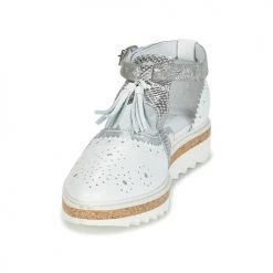 Chaussures Femme Derbies Regard RASTANU Blanc / Argent -Derbies Soldes 6809319 500 C